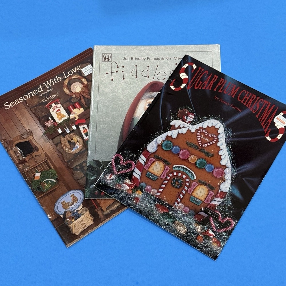 Jane Meyer Decorative Painting Booklet Lot 3 Christmas Tole Vintage Cottagecore
